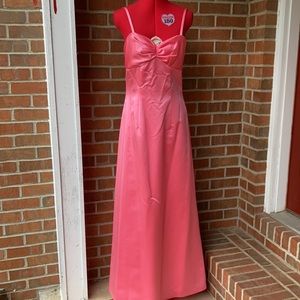 NWT sz 10 DaVinci pink satin gown